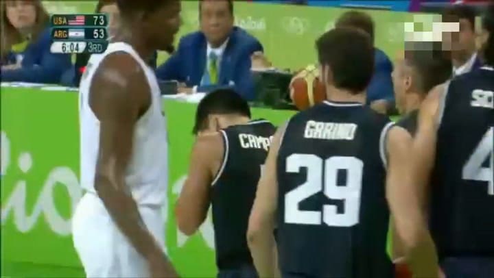 Cruce entre Campazzo y Jordan | Rio 2016 - Fuente: Youtube