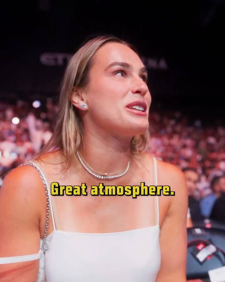 UFC compartió un video personalizado de Sabalenka durante el evento