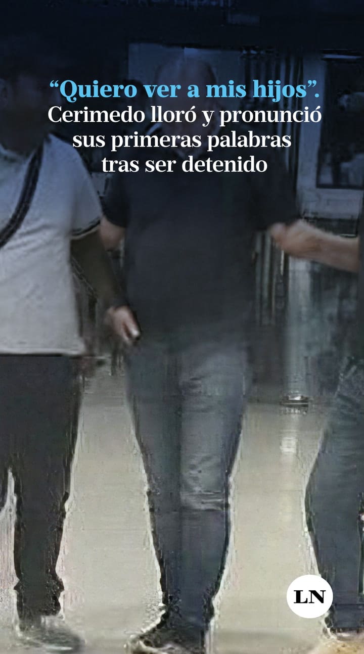 "Quiero ver a mis hijos": Cerimedo lloró y pronunció sus primeras palabras tras ser detenido