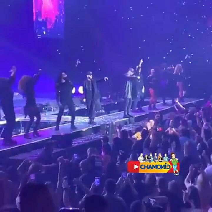 Wisin cayó del escenario en Texas - Fuente: Instagram Chamonic