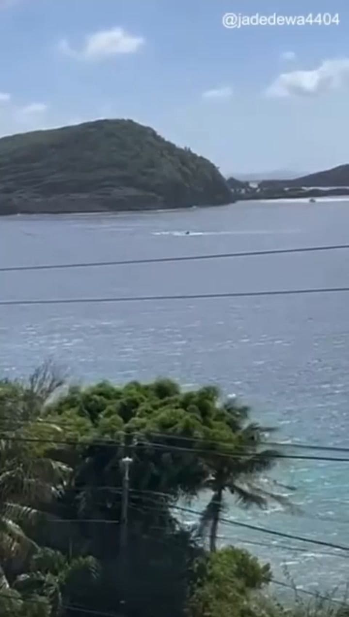 El momento en que cae el avión