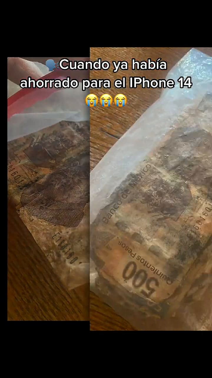 Un mexicano mostró cómo quedó su dinero por haberlo escondido bajo tierra
