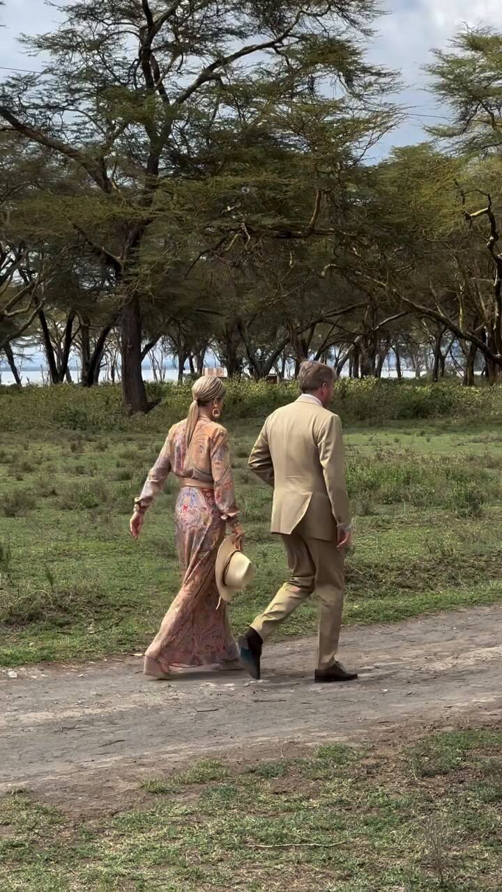 La reina Máxima y el rey Guillermo en Kenia
