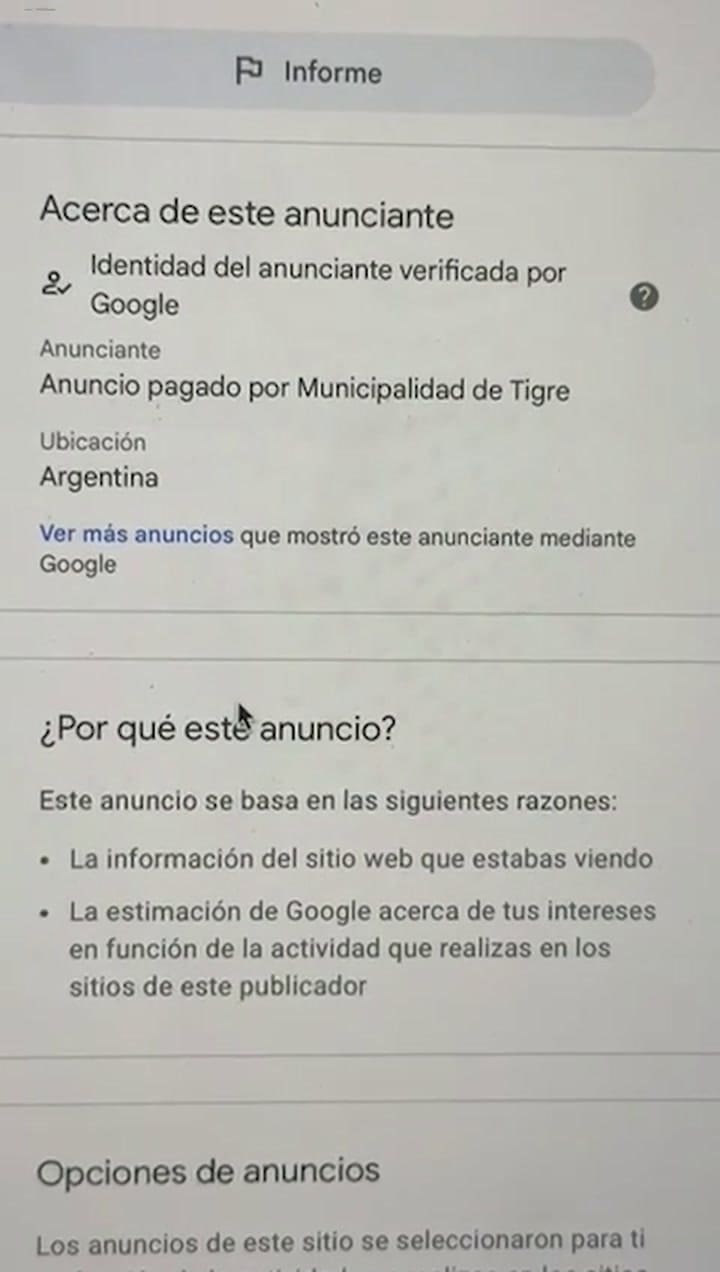 Anuncios del municipio de Tigre
