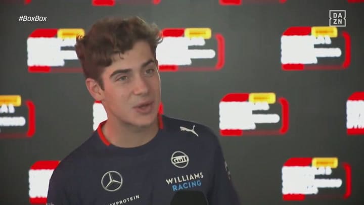 El divertido mano a mano de Colapinto con una entrevistadora española en el paddock de Fórmula 1