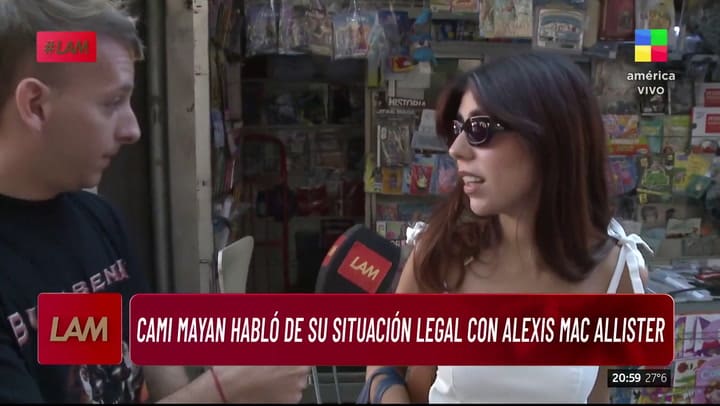 Camila Mayán habló de su batalla legal con Alexis Mac Allister