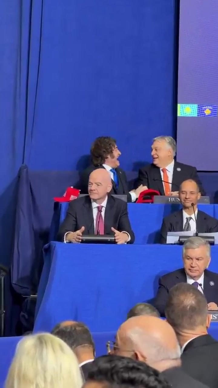 El video de Javier Milei con Orbán en el Consejo de la Paz