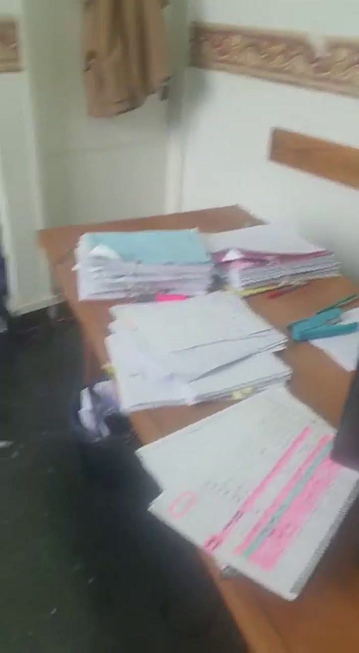 Así quedó a oficina de a fisca atacada