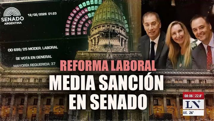 El Gobierno logró media sanción para la reforma laboral