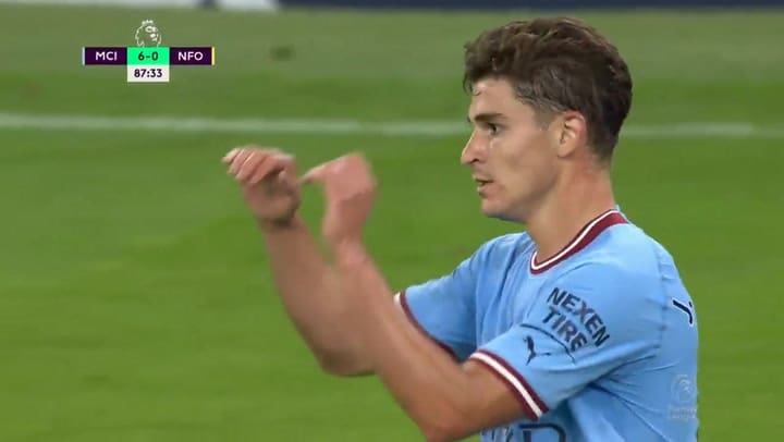 Julián Álvarez en el Manchester City