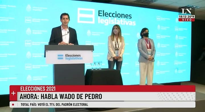 Wado de Pedro: “Terminamos una muy buena jornada electoral y estamos entre el 71 y 72% de participación”