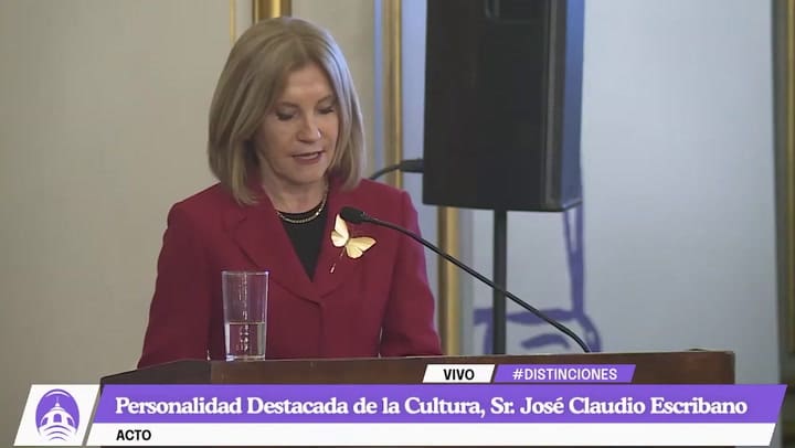 La diputada María Luisa González Estevarena fue la autora del proyecto que reconoció a Escribano