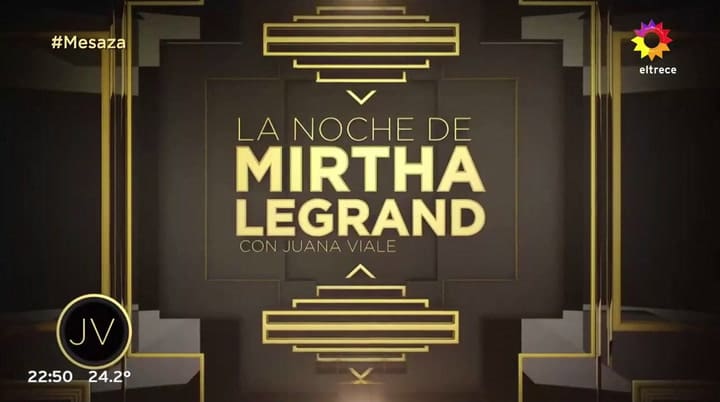 El mensaje de Ámbar de Benedectis en el programa de Mirtha Legrand