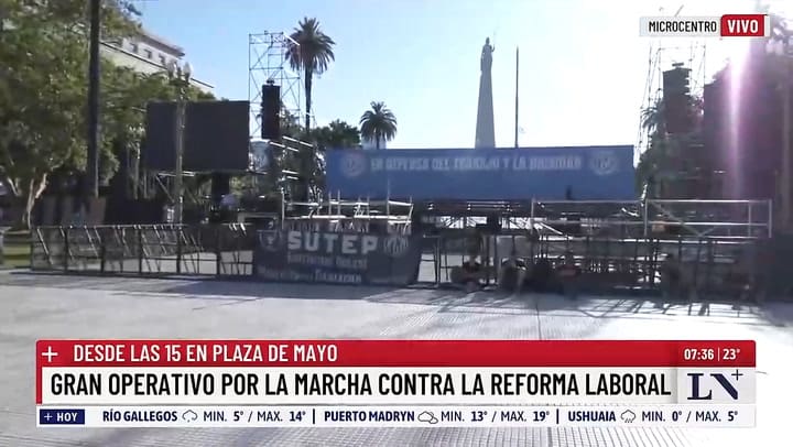 Gran operativo por la marcha de la CGT este jueves 18 de diciembre