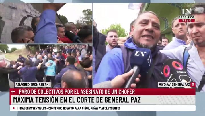 El llanto de un chofer de colectivo tras la agresión a Berni: 'Nadie nos cuida'