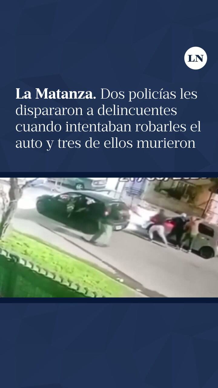 Dos policías viajaban en su auto, les quisieron robar y comenzaron a disparar, hay tres muertos