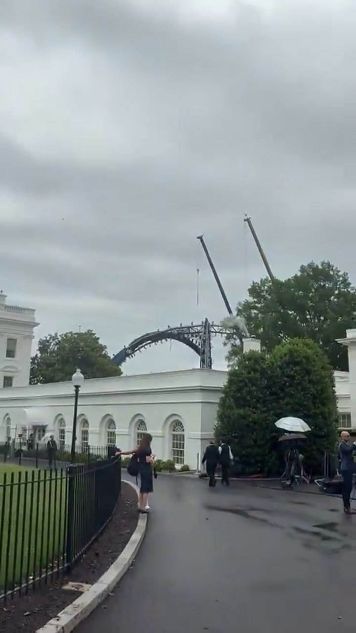 En la Casa Blanca ya empezó el armado de un ring de UFC
