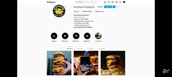 La reacción de Kevin Bacon al enterarse que existe una hamburguesería argentina con su nombre