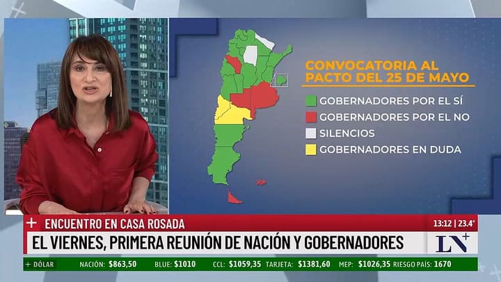 Torres confirmo que viajara a la reunion con Nacion, aunque advirtio: "Milei necesita escuchar"