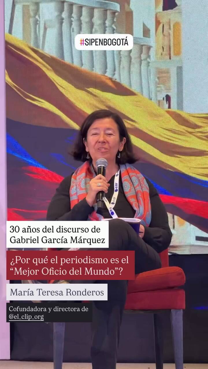 María Teresa Ronderos en el homenaje a Gabriel García Márquez en la SIP