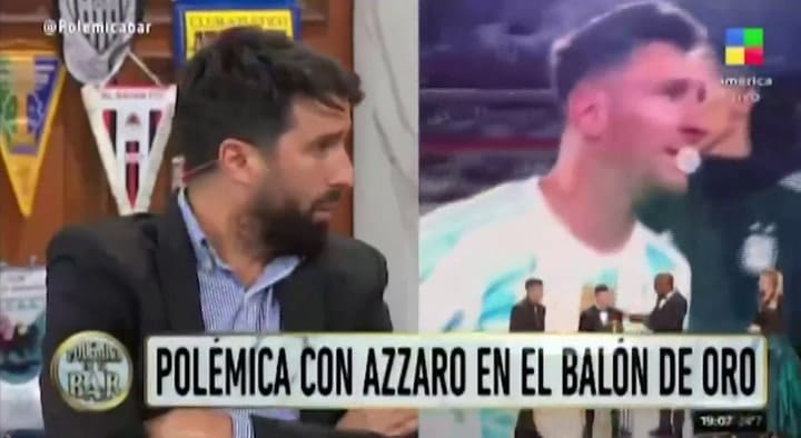 Azzaro respondió en Polémica en el Bar tras sus críticas a Messi