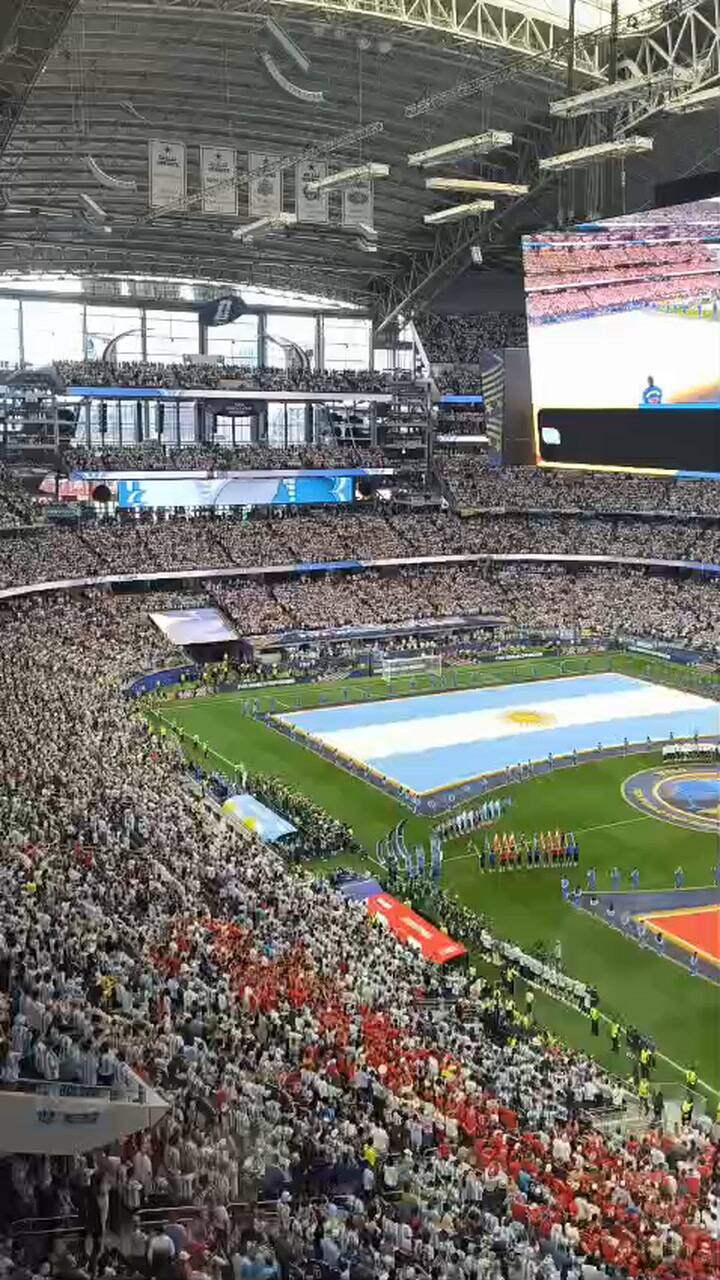 Así fue el momento del himno argentino en Dallas
