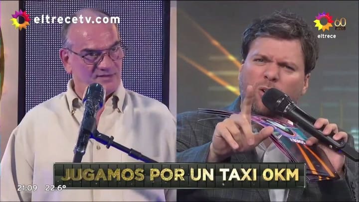 La camioneta de Hernán Drago con su cara ploteada. - Fuente: eltrece