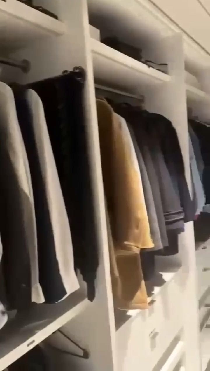 Nuevas imágenes del vestidor de Jesica Cirio y Martín Insaurralde