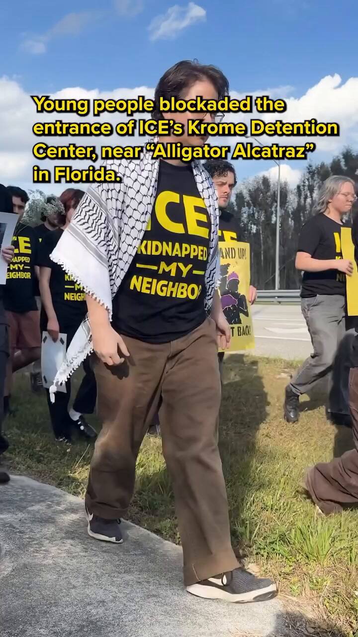 Protestaron contra las detenciones del ICE en Florida y los detuvieron amparándose en esta ley de Ron DeSantis