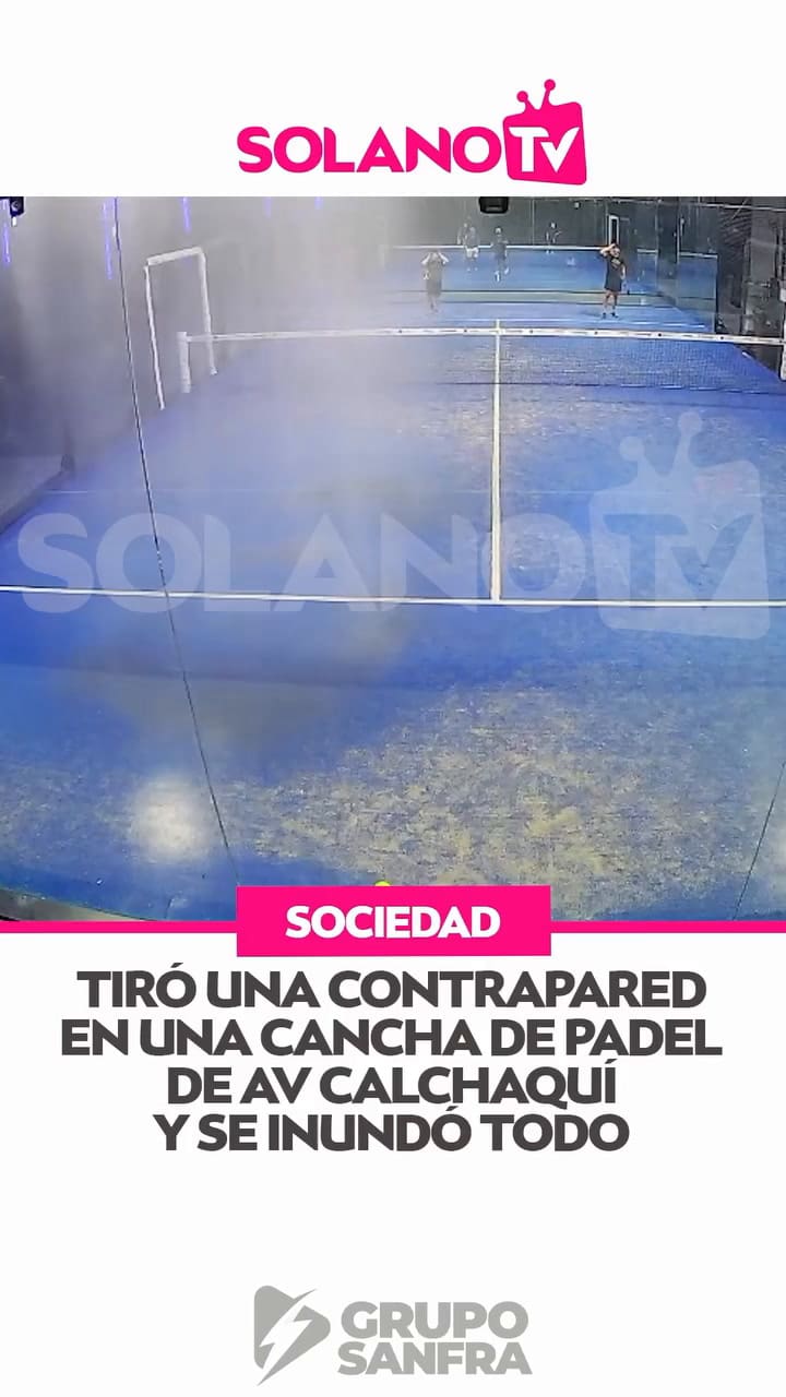 El percance quedó registrado por una de las cámaras del local de pádel.