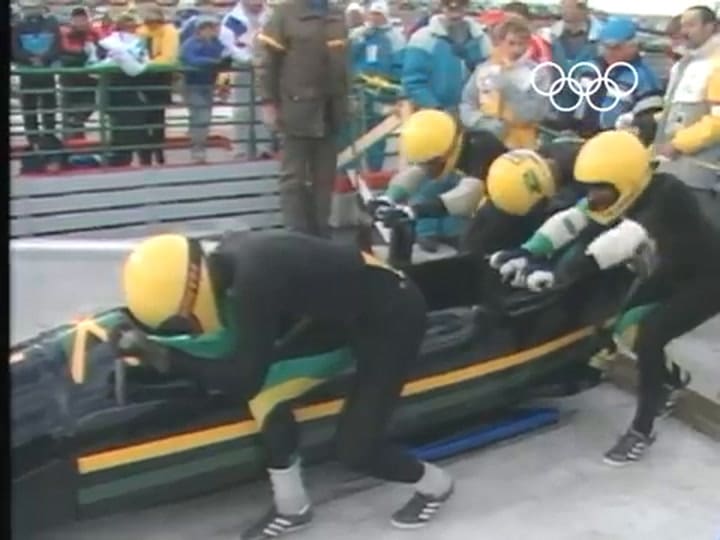El equipo de Jamaica inspiró al público pero chocó en los Juegos Olímpicos de Calgary 1988