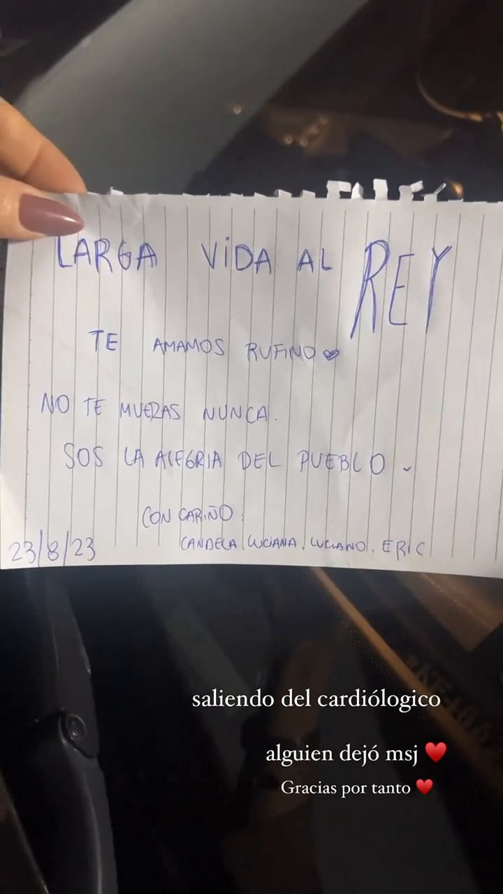El mensaje que recibió la hija de la Mona Jiménez para su papá