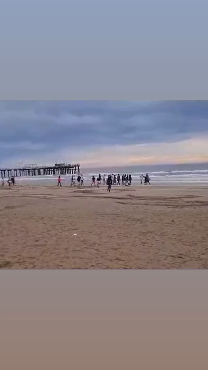 Pelea previa en la playa Santa Teresita