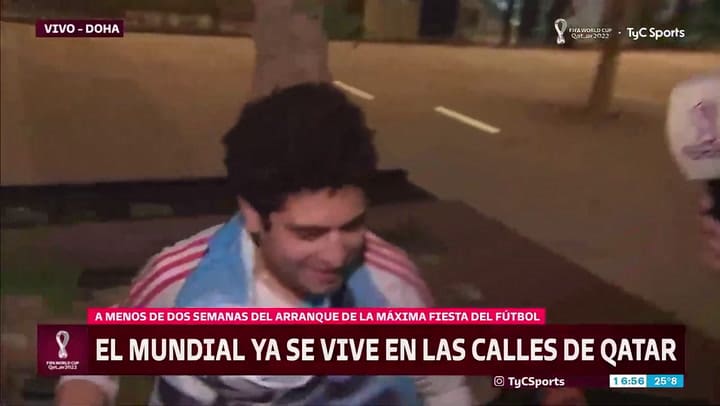 La increíble historia de Lucas, el argentino hincha de River Plate que duerme en las calles y bebe agua de las fuentes