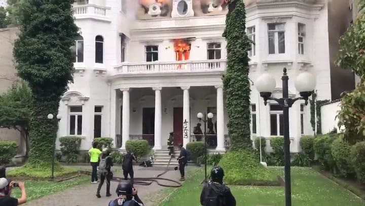 Fuertes imágenes del incendio