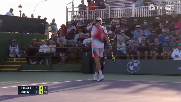 Maxime Cressy logró el ace más lento e inesperado en el ATP Tour ante Christopher Eubanks