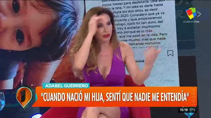 Adabel Guerrero habló de su crisis post parto - Fuente: América TV