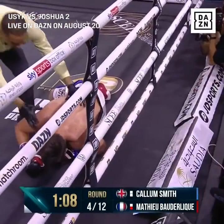 Callum Smith se consagró campeón de los semipesados con un nocaut impresionante