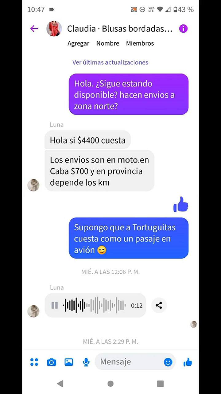 Hizo una compra por internet en un local de Recoleta, pero le negaron el envío por ser del conurbano