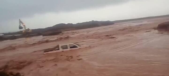 El desborde del Arroyo Carranza