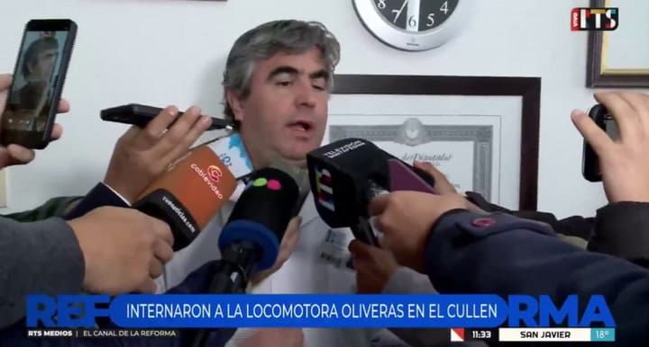 Internaron de urgencia a “Locomotora” Oliveras tras sufrir un ACV y estará ausente en la convención constituyente