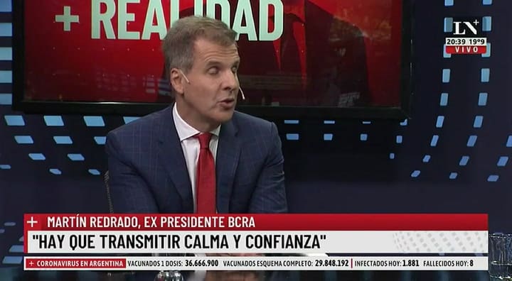 Redrado: 'Si tenés un programa económico, el dólar tiene que estar a menos de $200'