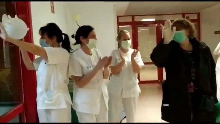 Así fue dada de alta la mujer de 101 años que superó al Coronavirus - Fuente: Twitter @GobAragon