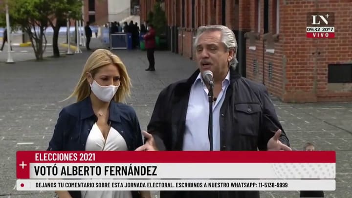 Alberto Fernández: 'Es un día de democracia, siempre lo celebro'