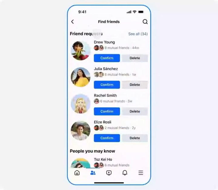 La nueva pestaña "Amigos" de Facebook recupera el espíritu original de la plataforma
