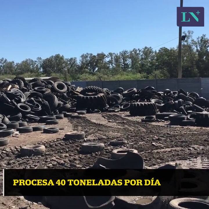 Así se reciclan los neumáticos en la planta del Ceamse