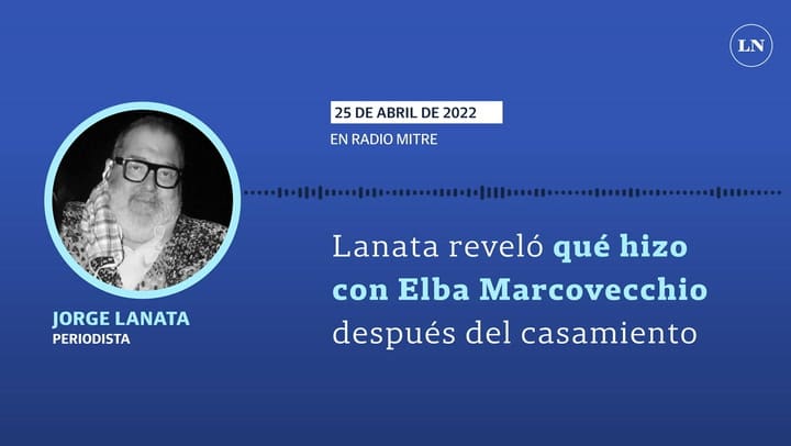 Lanata reveló qué hizo con Elba Marcovecchio después del casamiento