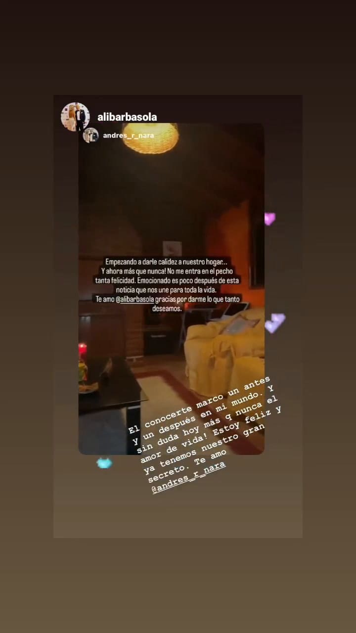 Andrés Nara y su mujer Alicia Barbasola esperan su primer hijo juntos (IG @andres_r_nara)