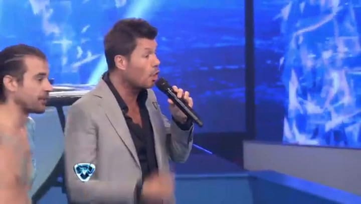 Manuel Navarrete junto a Marcelo Tinelli