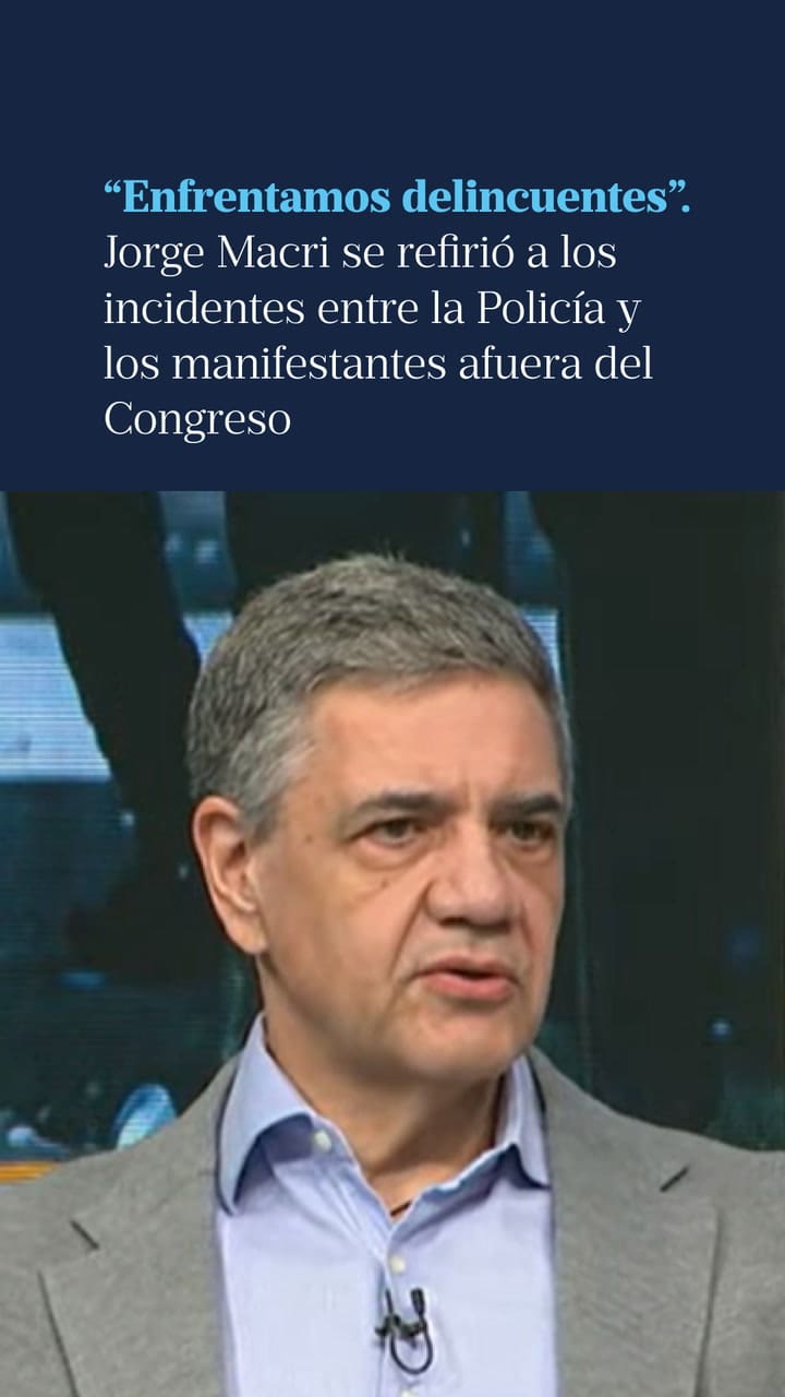 Jorge Macri se refirió a los incidentes entre la Policía y los manifestantes afuera del Congreso